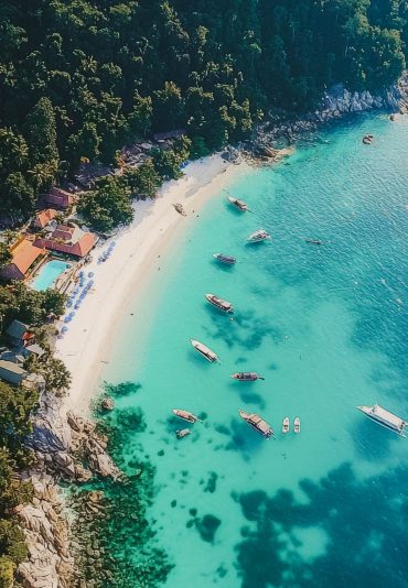 aerial view of perhentian island malaysia  - ai